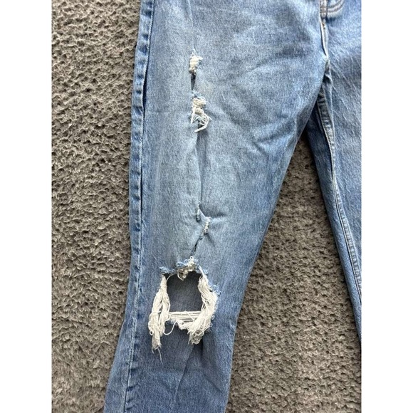 Abercrombie & Fitch The Dad High Rise Curve Love Denim Jeans Blue Womens Size 27 - Picture 5 of 16